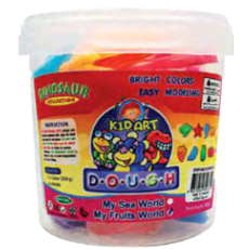 KID ART Playdough 500g Bucket 7 Colour + Mould